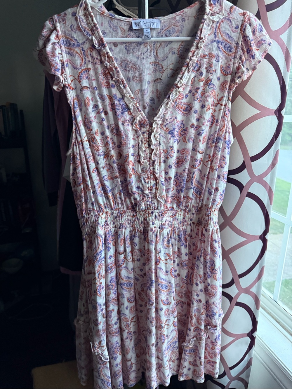 Jessica Simpson Paisley Blouse in Pink, Purple & Rust